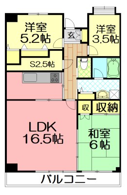 フルセイル権太坂 206号室 間取り