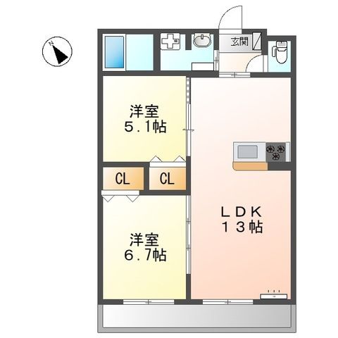 新築藤沢マンション 402号室 間取り