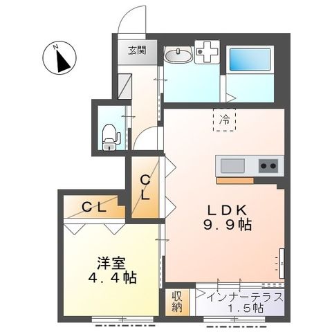 ロング・ホーネスト 103号室 間取り