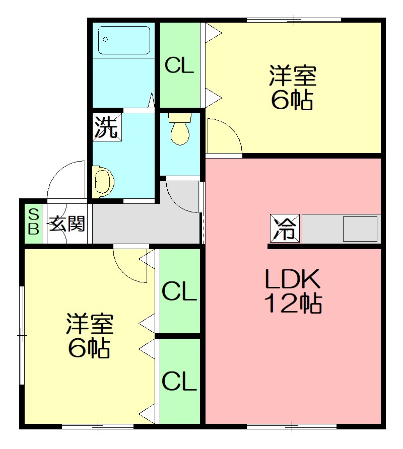 メゾンラスティング 201号室 間取り