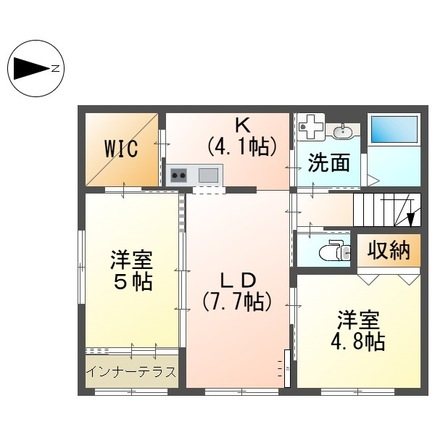 （仮称）小田原市飯泉アパート新築工事 201号室 間取り