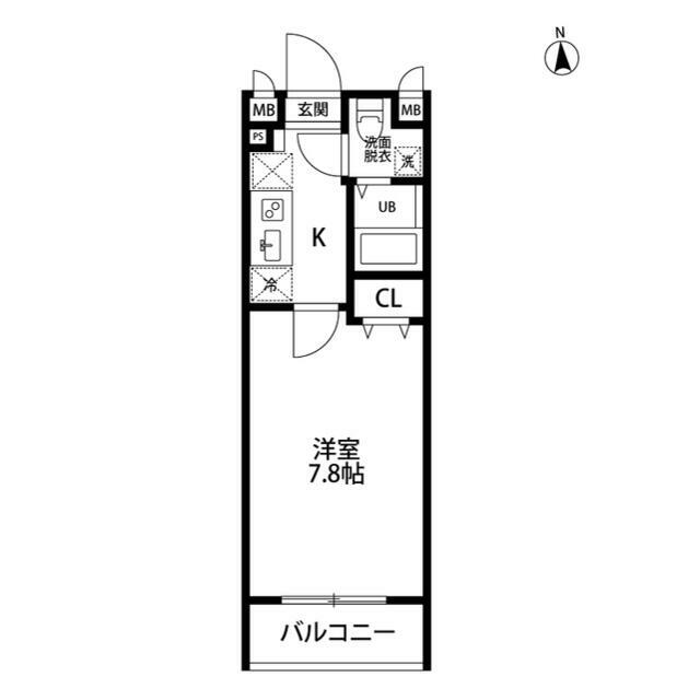 アップワード本厚木 602号室 間取り