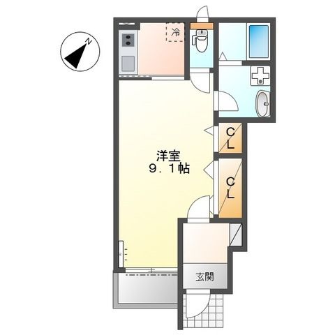 ソーコー・ヴィラージュⅡ 101号室 間取り