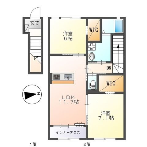 リヴェール　ブリス 203号室 間取り