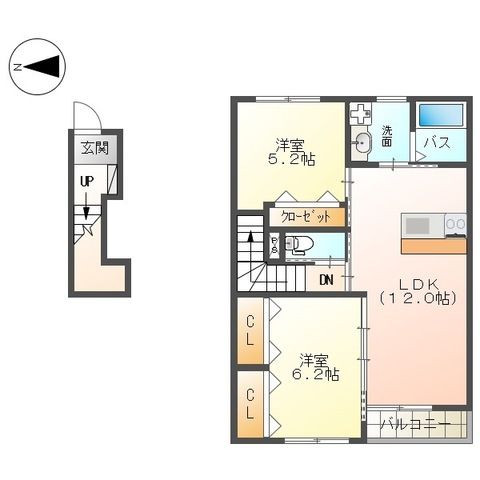 mandarino（マンダリーノ） 0202号室 間取り