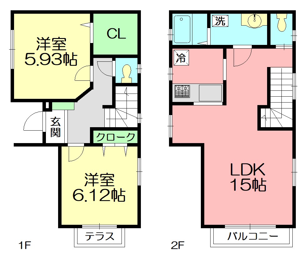 カーサ デルソル B号室 間取り