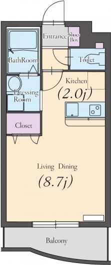 フェリーチェＫ 302号室 間取り