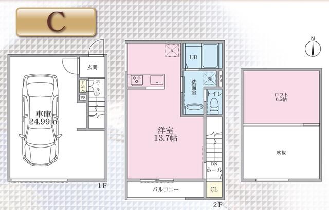 パークヴィラ辻堂 C号室 間取り