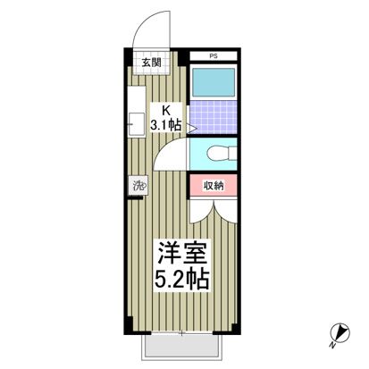 リエス厚木金田 302号室 間取り