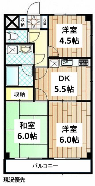 マンションアドミール 205号室 間取り