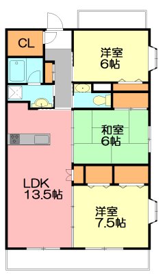 コルビュジェ藤沢 201号室 間取り
