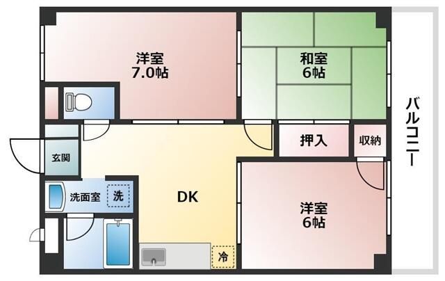 コート・リヴェール 602号室 間取り