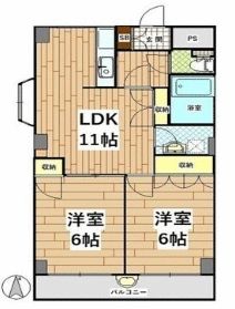 フォンテーヌ 301号室 間取り