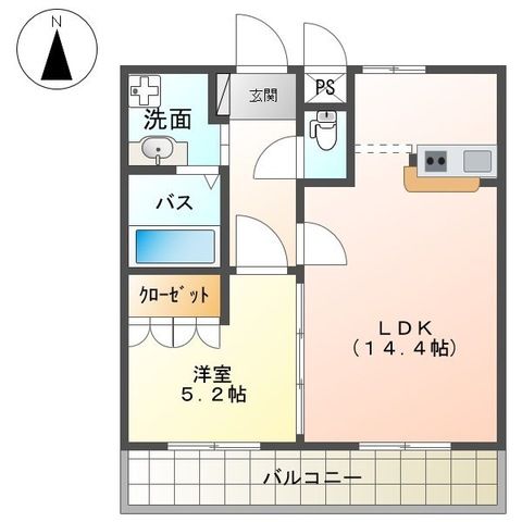 フォーマルハウト 0203号室 間取り