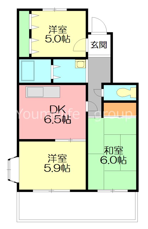 フォーユーパレス 303号室 間取り