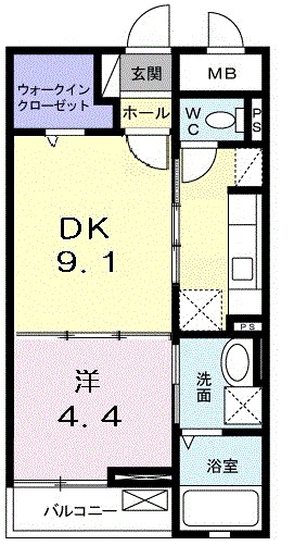 アングロ　フェリーチェ 202号室 間取り