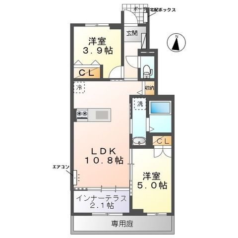 ラ・ベル・オロール 102号室 間取り