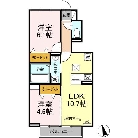 Green　Park湘南台 102号室 間取り