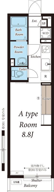 グレイス大船 301号室 間取り