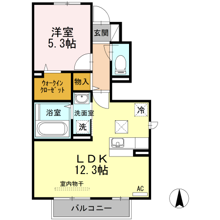 エクセルパークⅡ 101号室 間取り