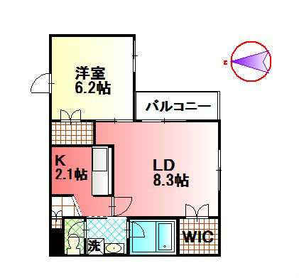 シェローナ2 201号室 間取り