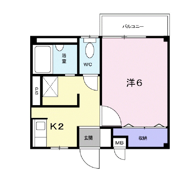 ミニヨンほたる 201号室 間取り