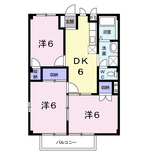 ブルーベリーハウスＡ 204号室 間取り