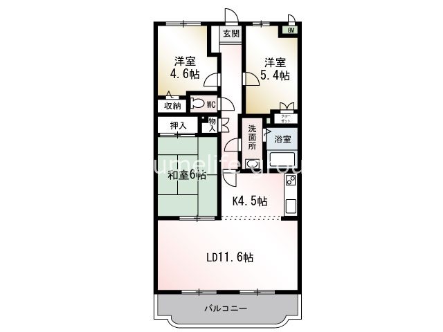 エスト 303号室 間取り