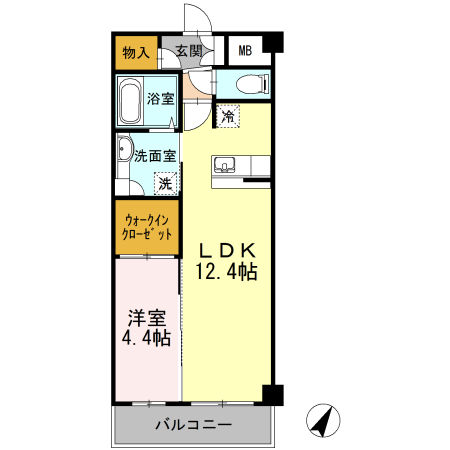 第7山洋ビル 403号室 間取り