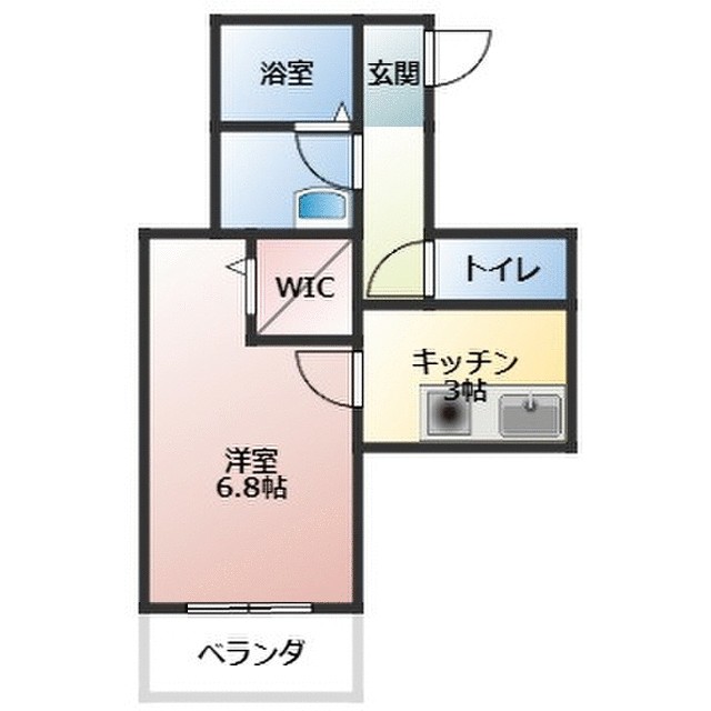 アジュール 302号室 間取り