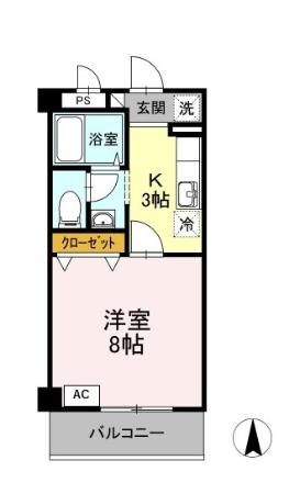 リビングタウン厚木 106号室 間取り