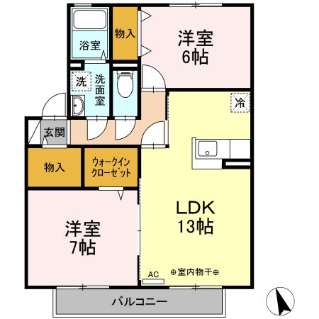 第２サニーサイト 202号室 間取り