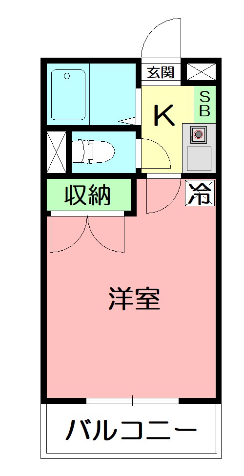 グランコンフォート本厚木 104号室 間取り