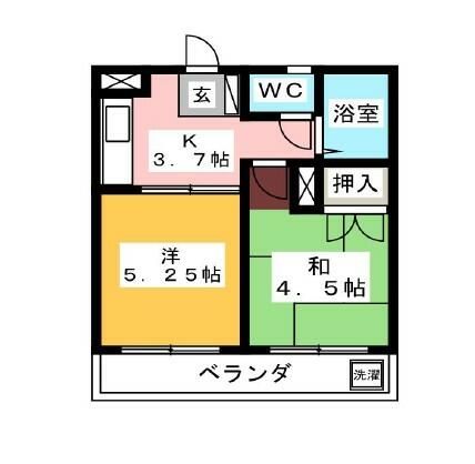 グレース伊勢原 102号室 間取り