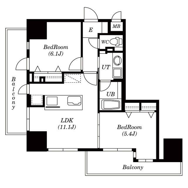 ロワール湘南藤沢 402号室 間取り