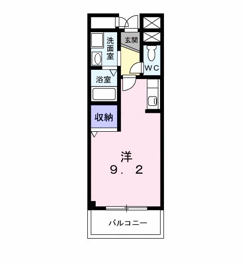 レジデンスＳ．Ｕ 108号室 間取り