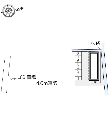 レオパレスフジミハイツＣ 駐車場
