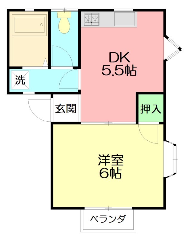 エスポアール伊勢原 C号室 間取り