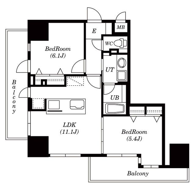 ロワール湘南藤沢 402号室 間取り