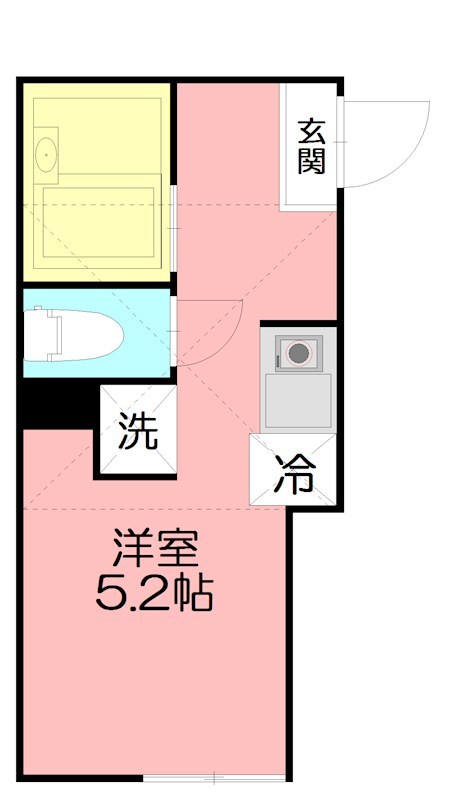 プライムテラス東海大学前 Ⅲ 103号室 間取り