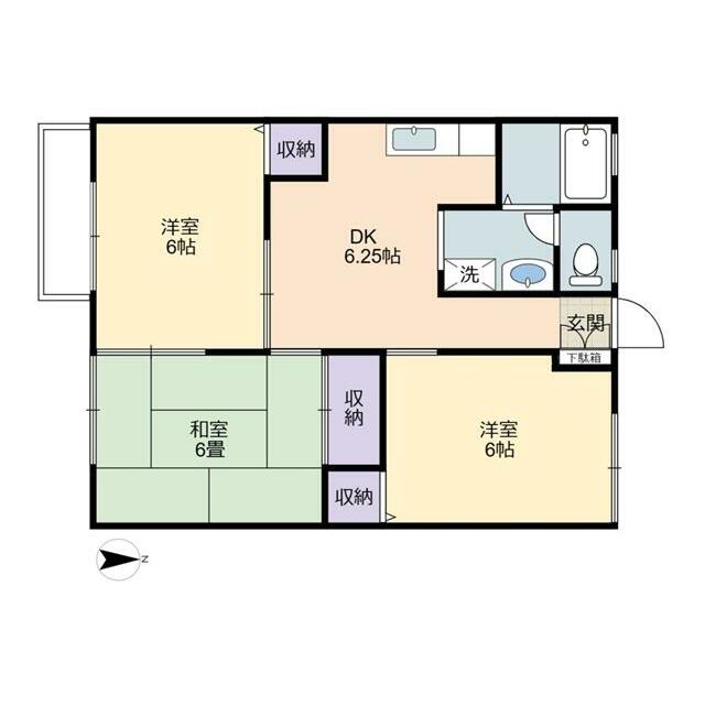 エクセルNAGANO 205号室 間取り