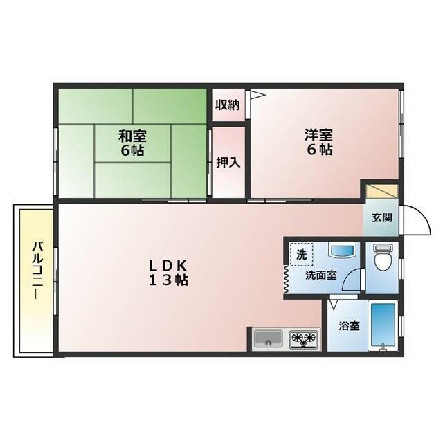 エクセルNAGANO 203号室 間取り