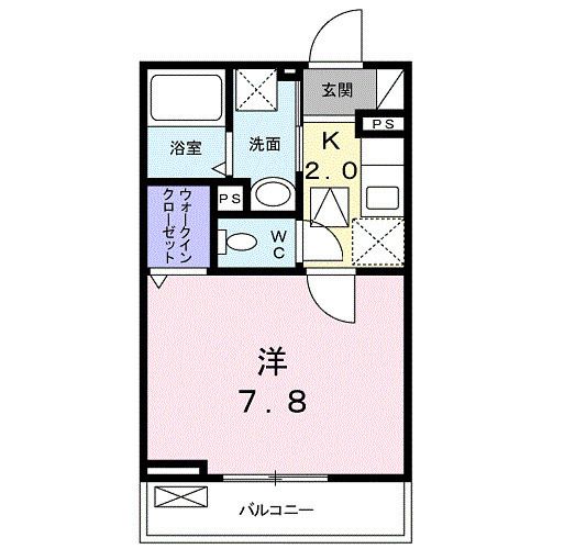 シーグレイス 102号室 間取り