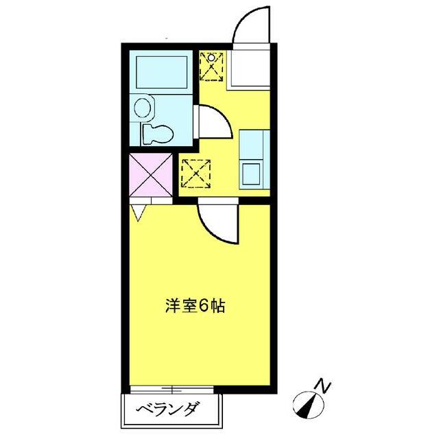 シティハイムＳ・１ 201号室 間取り