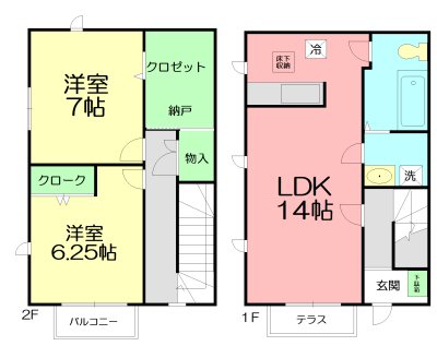 カサベルデ A号室 間取り