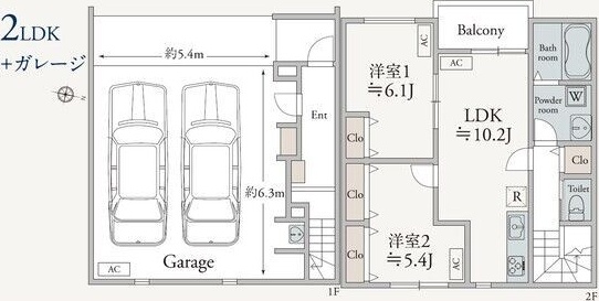 Moto　Garage 104号室 間取り