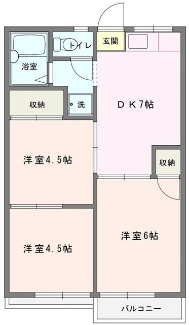 アークハイツ 105号室 間取り