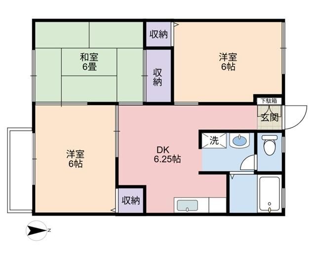 エクセルＮＡＧＡＮＯ 201号室 間取り