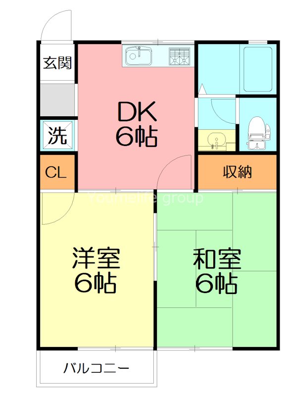 第2プラスサンパーク 203号室 間取り