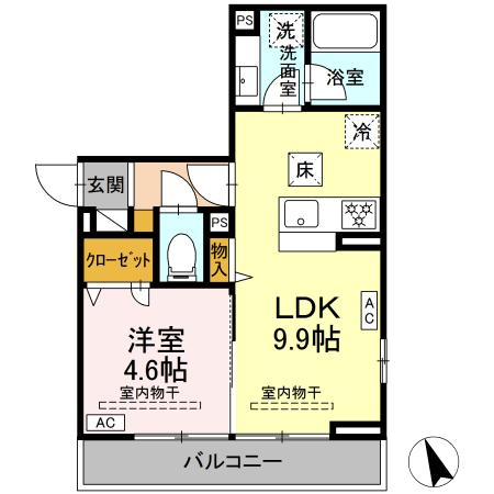 ライラック大船 102号室 間取り